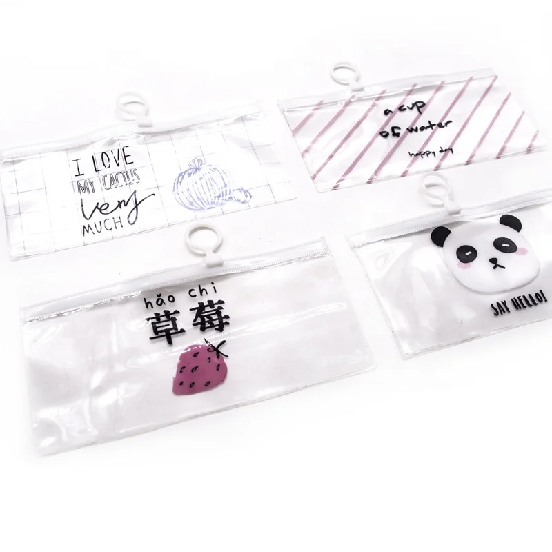 
Cheap custom transparent bag candy color clear PVC travel make up bags 