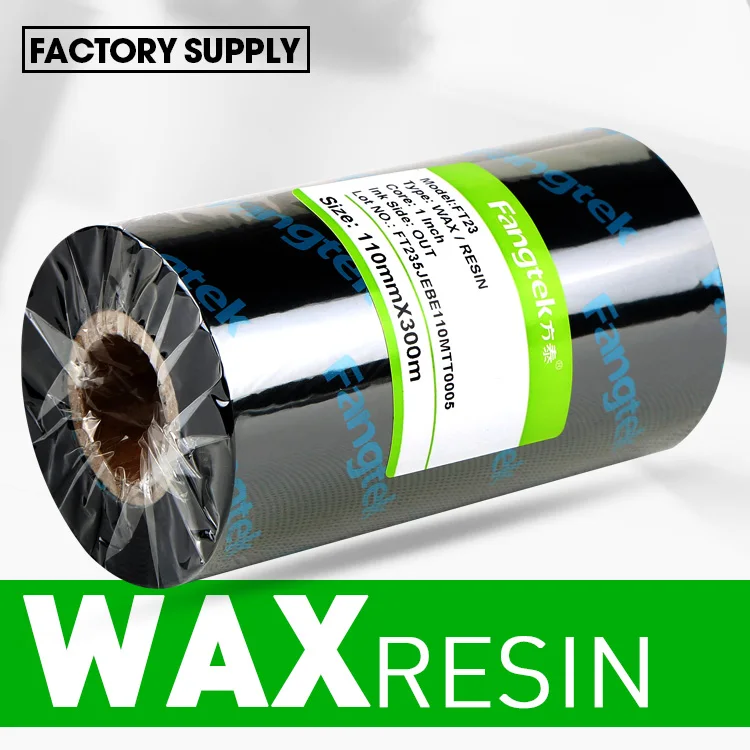 110mm*300m TTR thermal transfer barcode wax resin ribbon compatible for tsc barcode printers