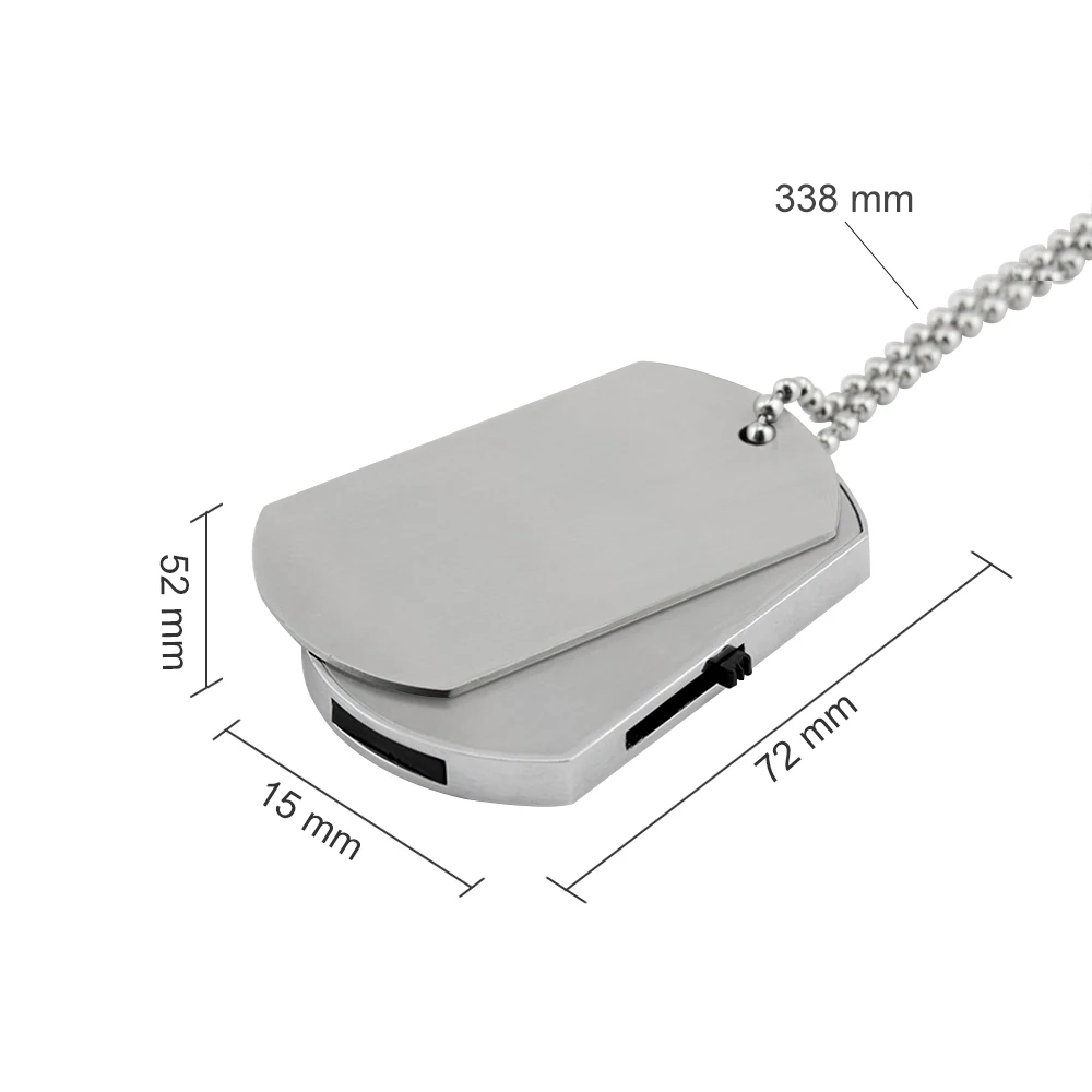 Gitra 1 Dollar  Dog Tag Shape Metal USB Flash Drive  Custom Logo  Army Tag Memory Stick 32GB 8GB 16GB 32GB 64GB 128GB
