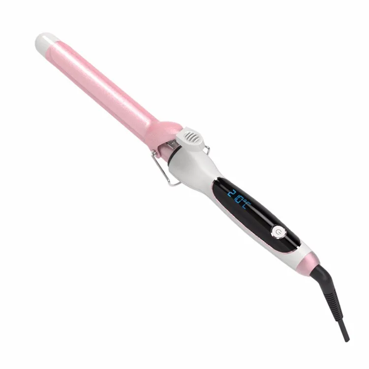 Professional PTC heater LCD display salon Auto shut off  hair curler wand negative ion curling