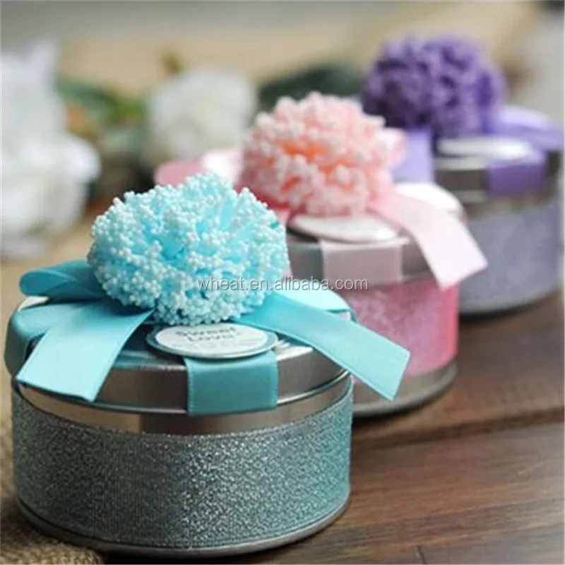 Customized Metal Wedding Round Tin Candy Box