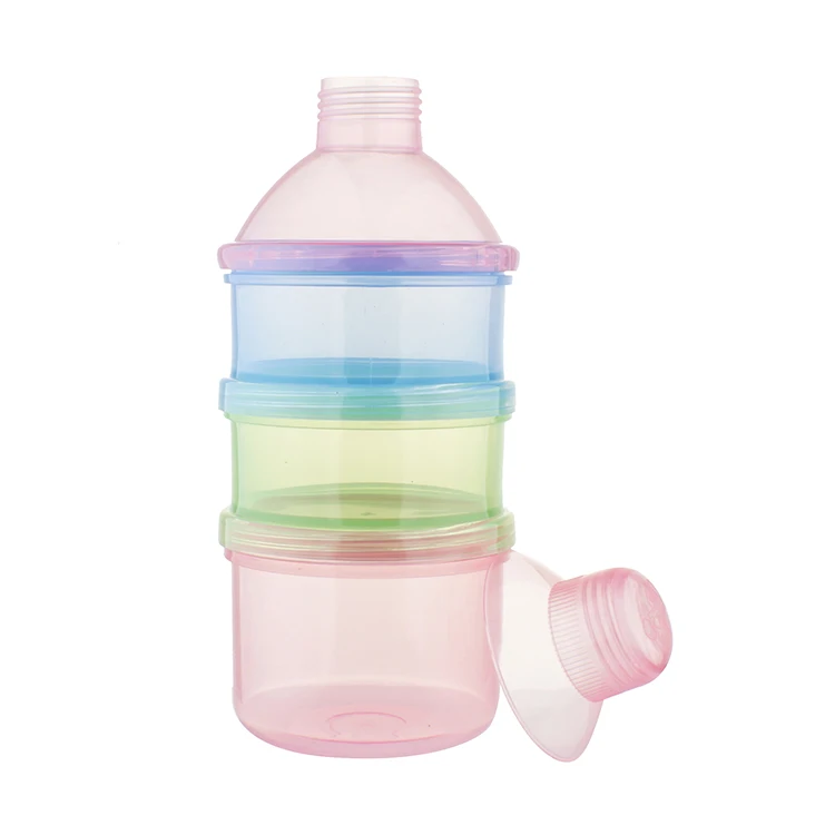 High Quality 3 Compartment Milk Powder Container, Food Dispenser Container