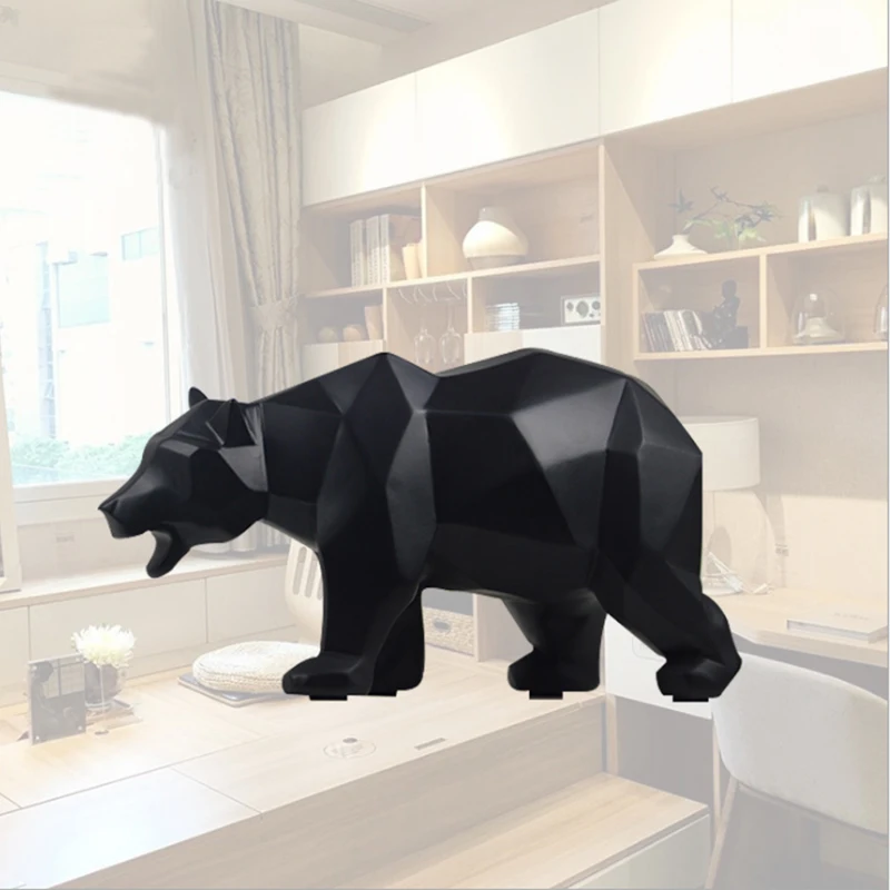 
Custom Multi-style Geometric Block Horse Bear Elephant European Ornaments Animal Model Creative For Home Decorations 