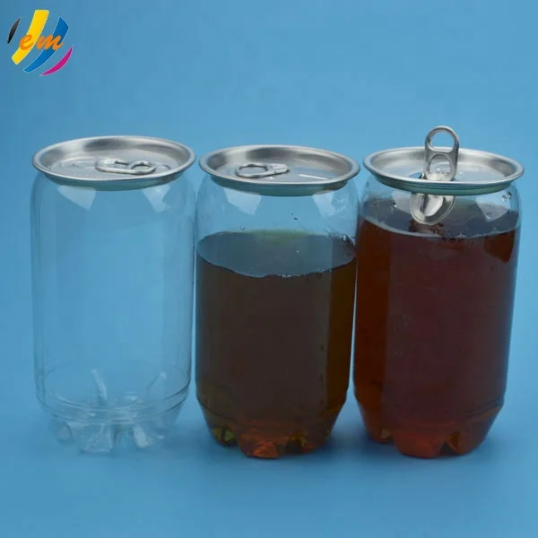 Food grade clear  plastic beverage soft drinks can