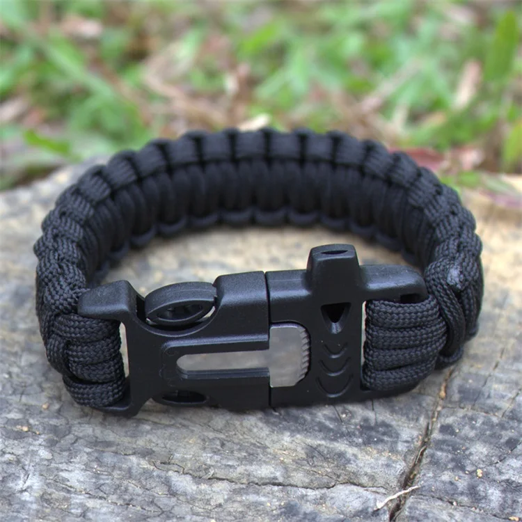 DY War wolf 2 seven-core umbrella rope survival bracelet , handmade camping multifunction survival braided paracord bracelet