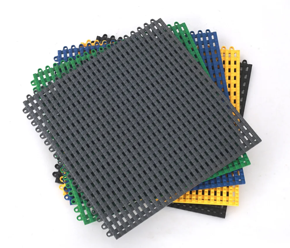 anti-slip durable pvc garage interlocking floor tiles  car wash shop floor