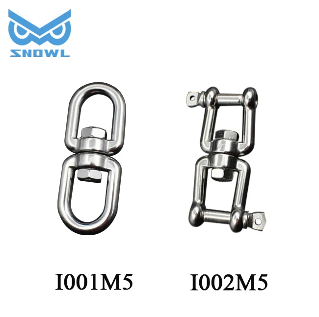 SNOWL Stainless Steel marine double eyes Swivel snap Shackle