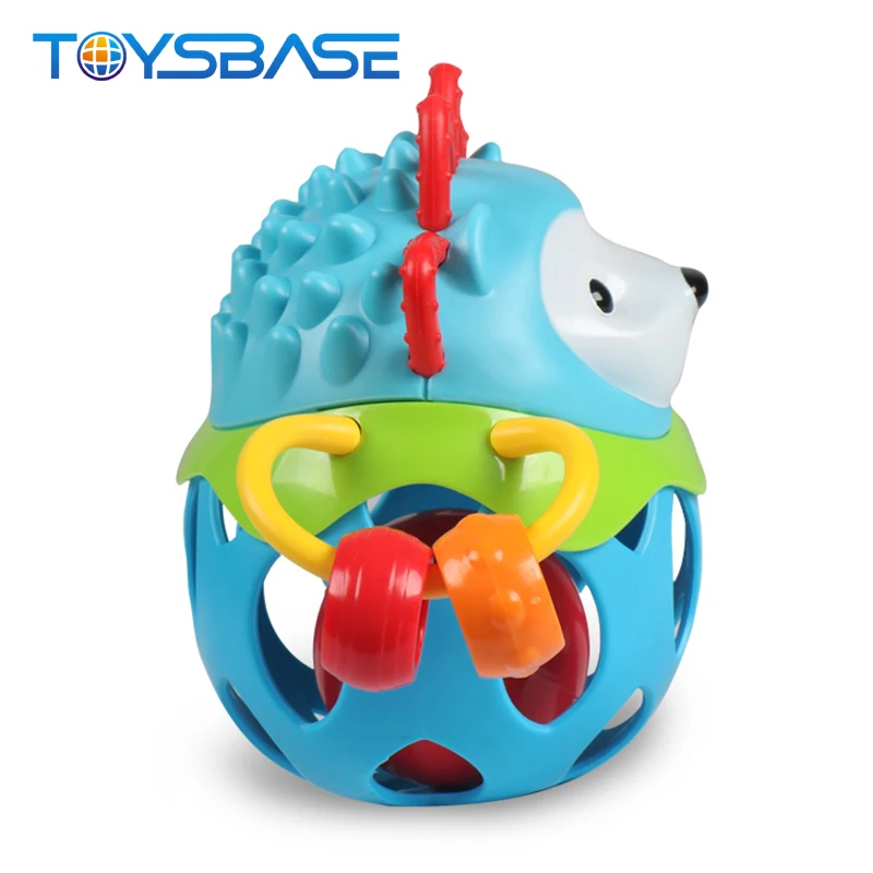 
Eco-Friendly Rubber Baby Music Rattle Toys Soft Silicone Ball 