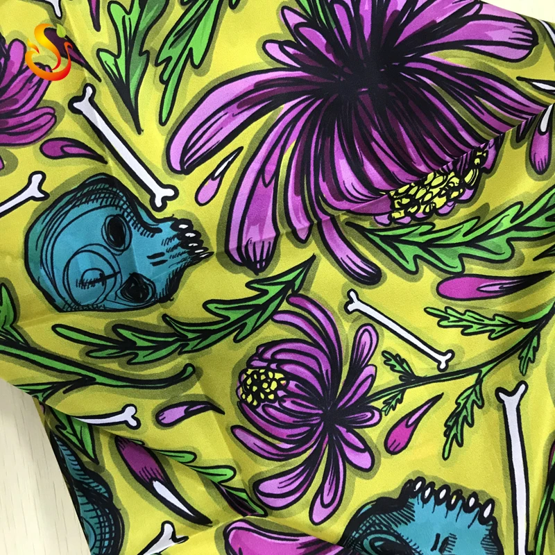 
Custom Print Good Quality Reasonable Price Digital Printing Pure Silk Habotai Fabric 