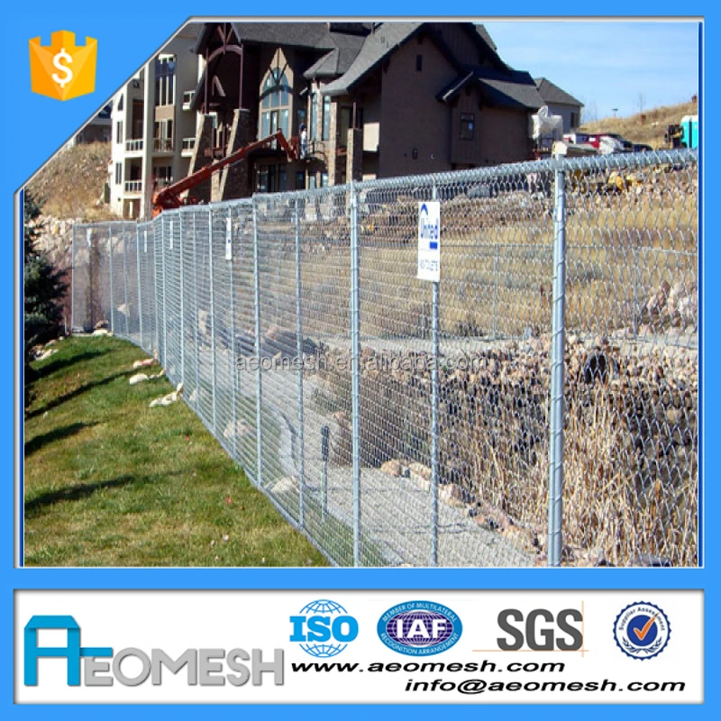 AEOMESH Beautiful 10 ft x 6 ft black PVC coated chain link fencing