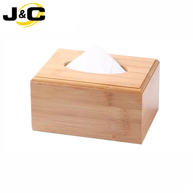 
Rectangular Facial paper bamboo case and Bamboo Tissue box for wholesale 