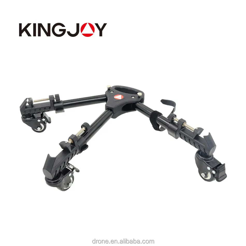 Kingjoy flexible 3 wheels camera tripod dolly suit for digital camera and camcorders