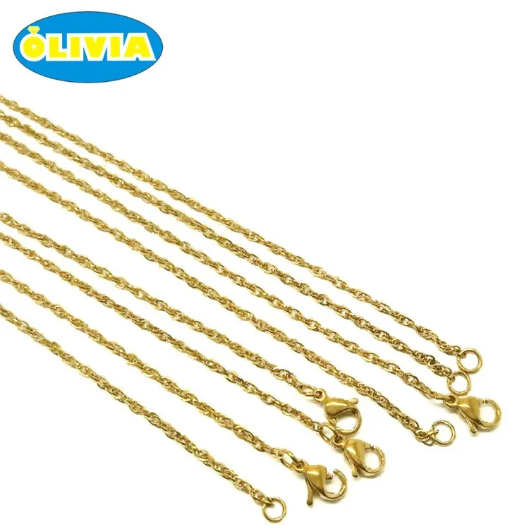 Оптовая продажа мужское ожерелье из кубинской цепи с покрытием желтого золота 18 карат 5 мм