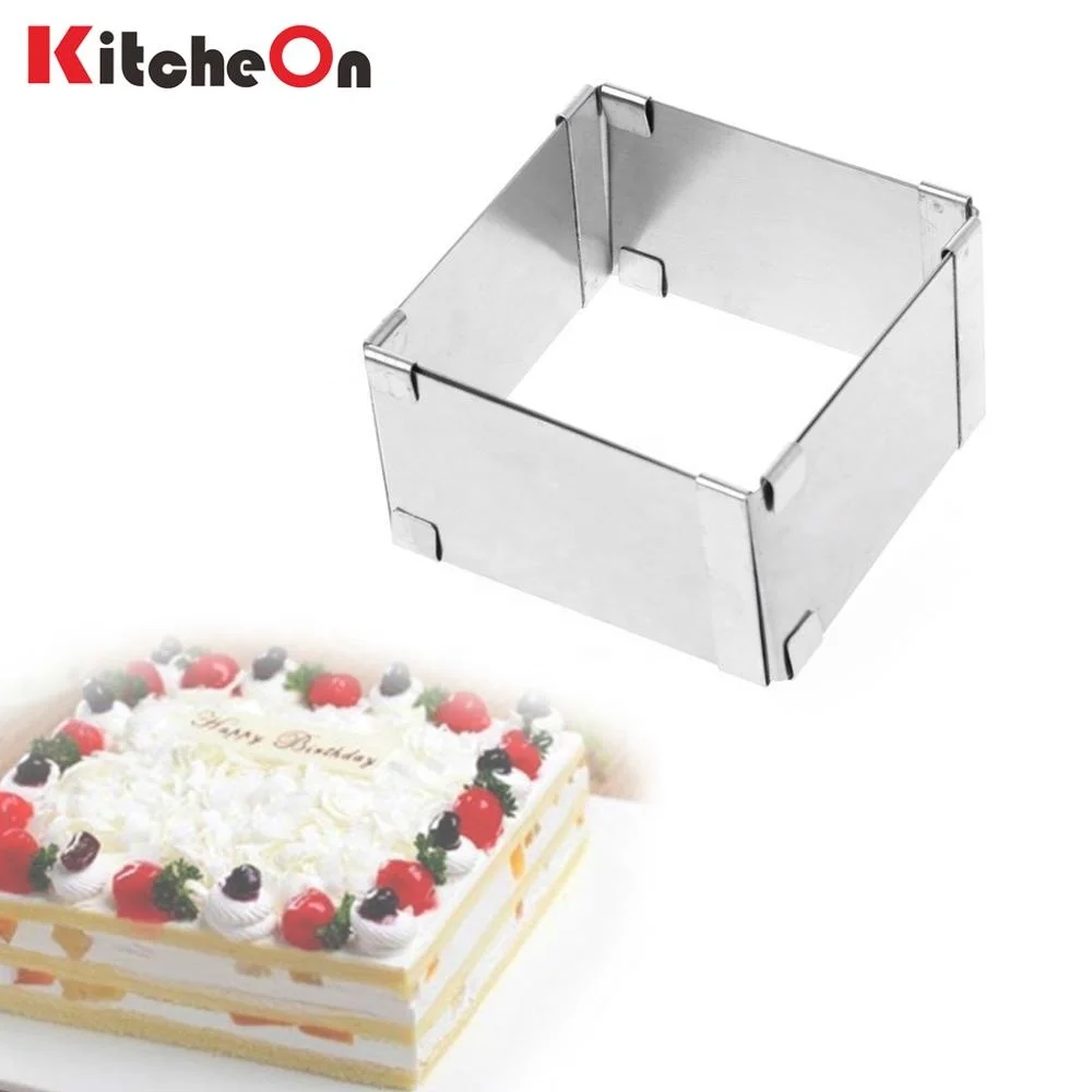 Stainless Steel Scalable Square Cake Mould