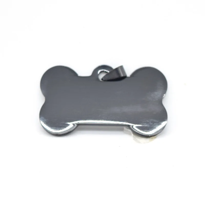 
china manufacturer bulk custom metal engraver blank bone shape silicon id chain necklace dog tag 