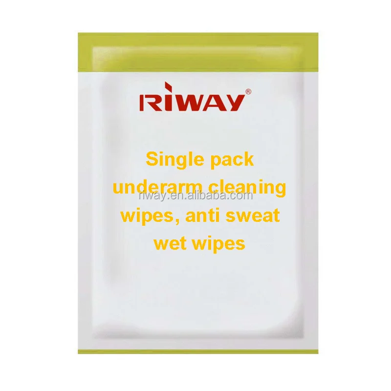 Single pack underarm cleaning wipes, anti sweat wet wipes