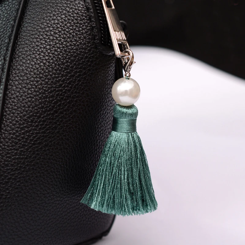 LONGJIE  charm manual craft colorful silk thread keychain tassel for bag