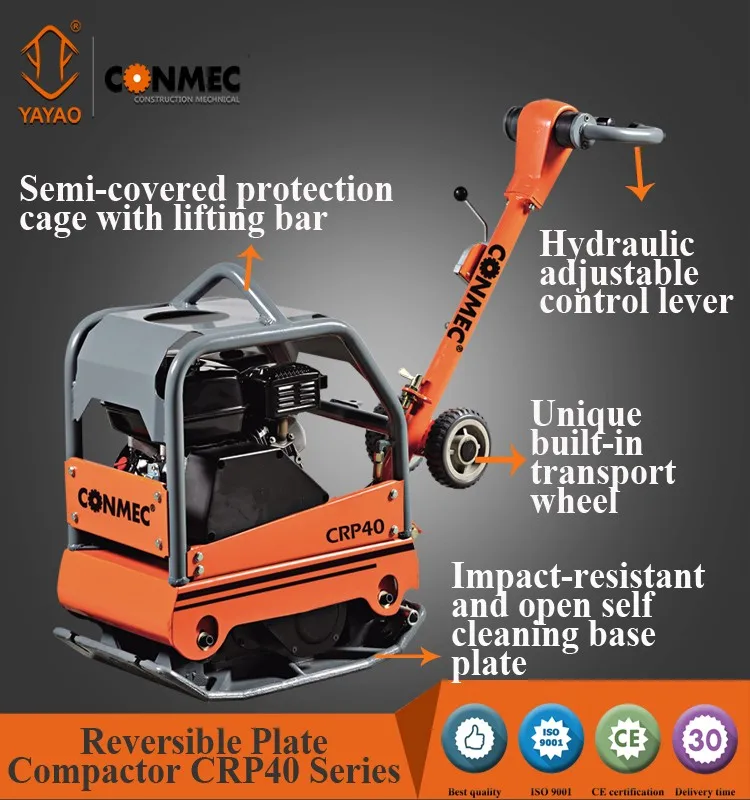 
Hydraulic Reversible Plate Compactor CRP40 with high class quality 