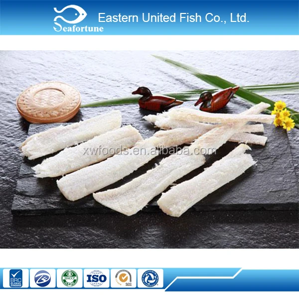 seafood export IQF dried salted pollock fillet
