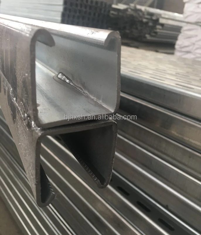 Galvanized steel beam double c channel section for building system