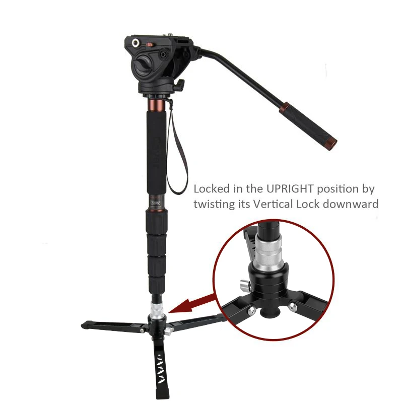 Cayer CT35DVK3 хорошее качество фотографическое оборудование углеродное волокно монопод видеокамера монопод Комплект с 5 секциями