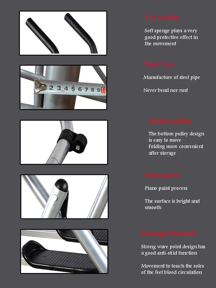 Folding Air Walk Trainer Fitness Exercise Elliptical Machine Stepper Glider for Gym Home Office with LCD Monitor