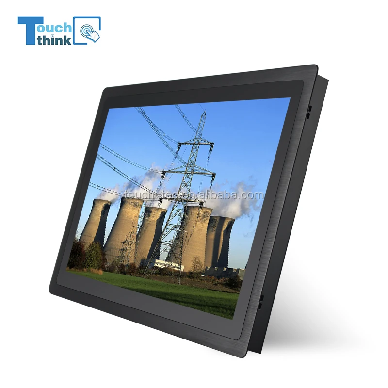 IP66 19 'w алюминиевого промышленного встроенный емкостный сенсорный экран панели ПК