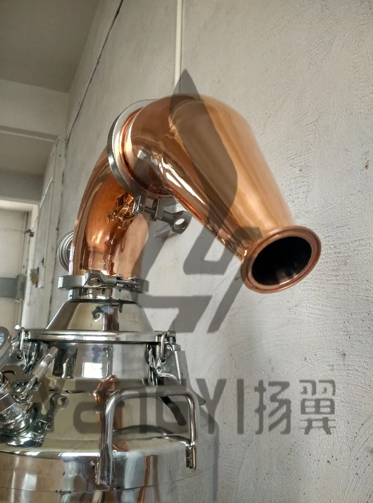 beer brewing equipment with copper column for tiny houses