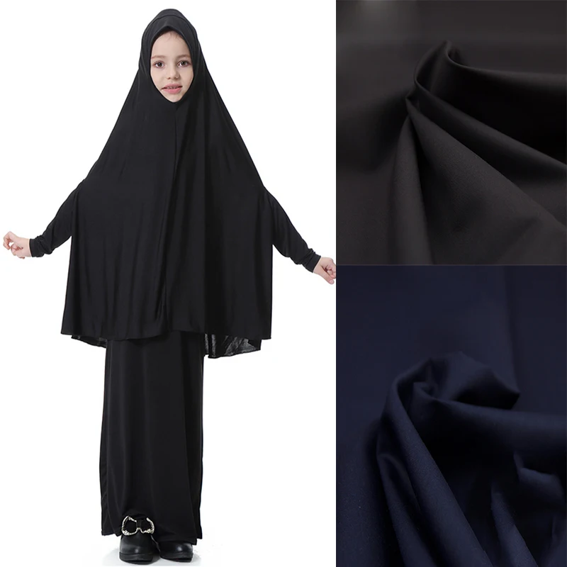 100%polyster thin black dubai abaya fabric