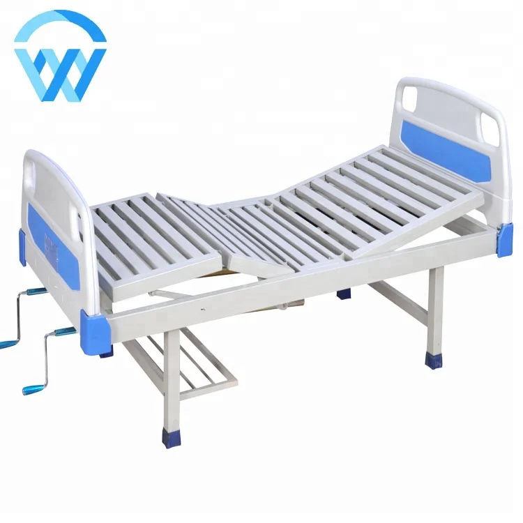 
Hot Sale Adjustable ABS Double shake Nursing Manual Hospital Bed Steel Iron pediatric Home Care hospital bed with 2 Crank <span style=