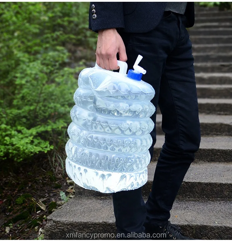 foldable transparent Water Storage plastic 15L Bucket for Outdoor Hiking Camping