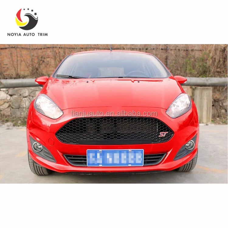 1 PC Modified honeycomb Nest bee Front bumper grill upper grille ST style for Ford fiesta 2013