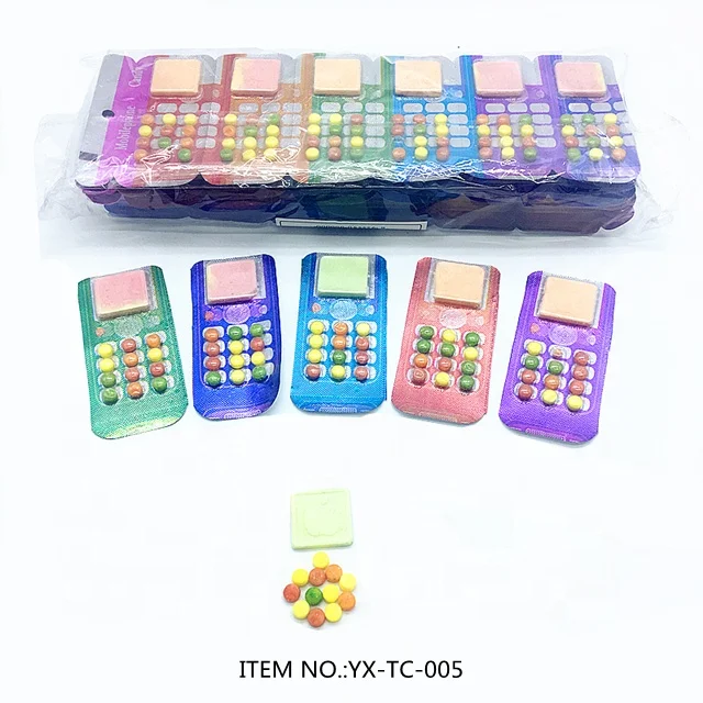 mobile phone shape toy candy fruity flavor round and square pressed tablet hard candy