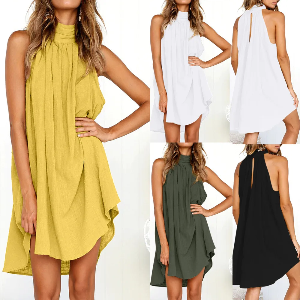 New Arrival Summer Beach Sleeveless Party dresses for women