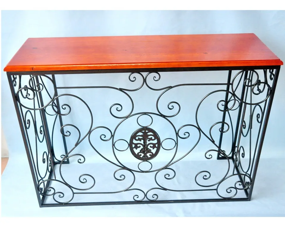 console Half Moon Glass Table