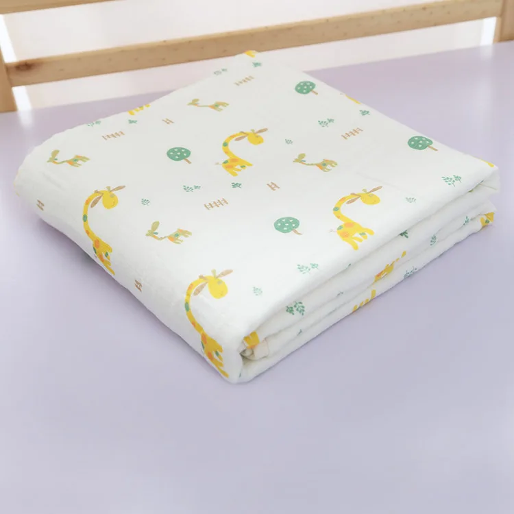 customized class A printe bamboom 100%cotton wearable baby blanket