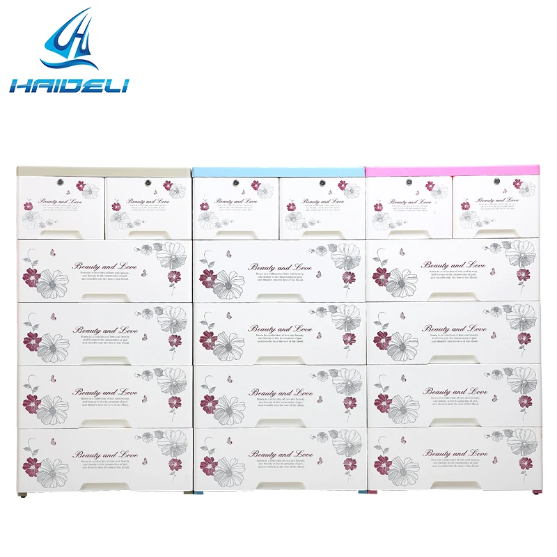 Plastic PP Drawer Storage for Organized cart