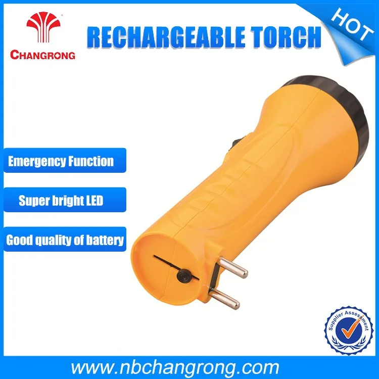 
Plastic rechargeable sealed lead-acid battery high power led torch light rechargeable 