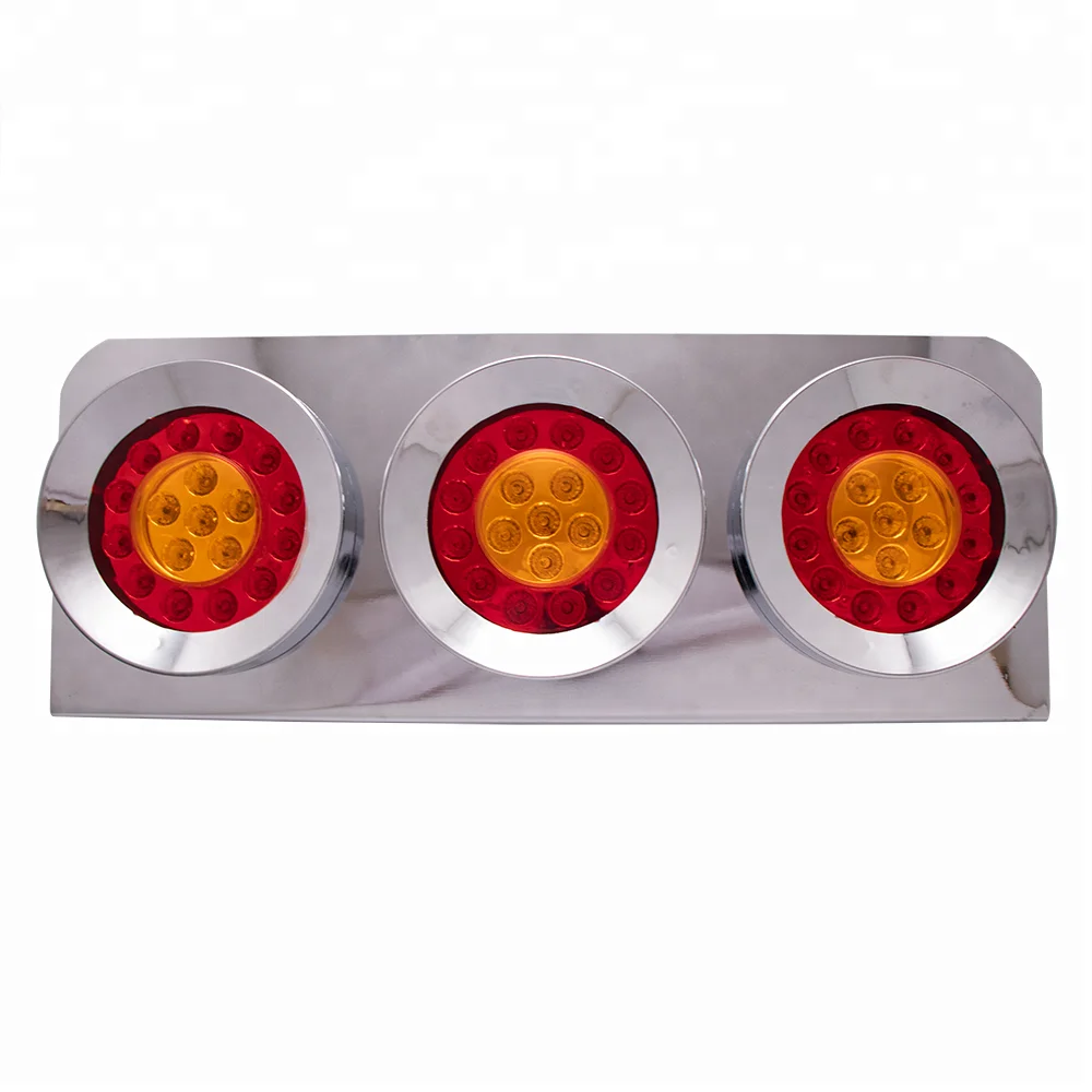 Автомобильный прицеп 54LED трехцветный хромированный задний фонарь с водонепроницаемым