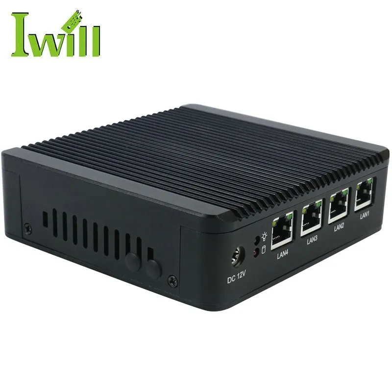 CPU J1900 fanless mini pc router 4 nic firewall motherboard for pfSense