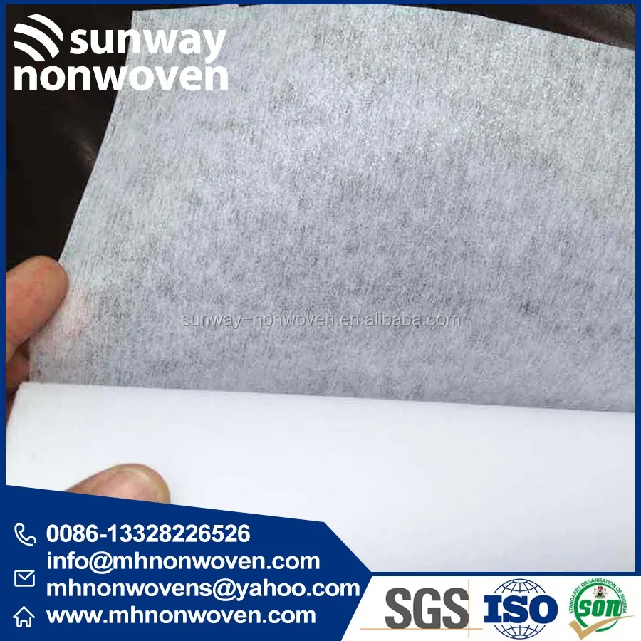 Gum Stay Interfacing Fabric Nonwoven Fusible Interlining 1025hf