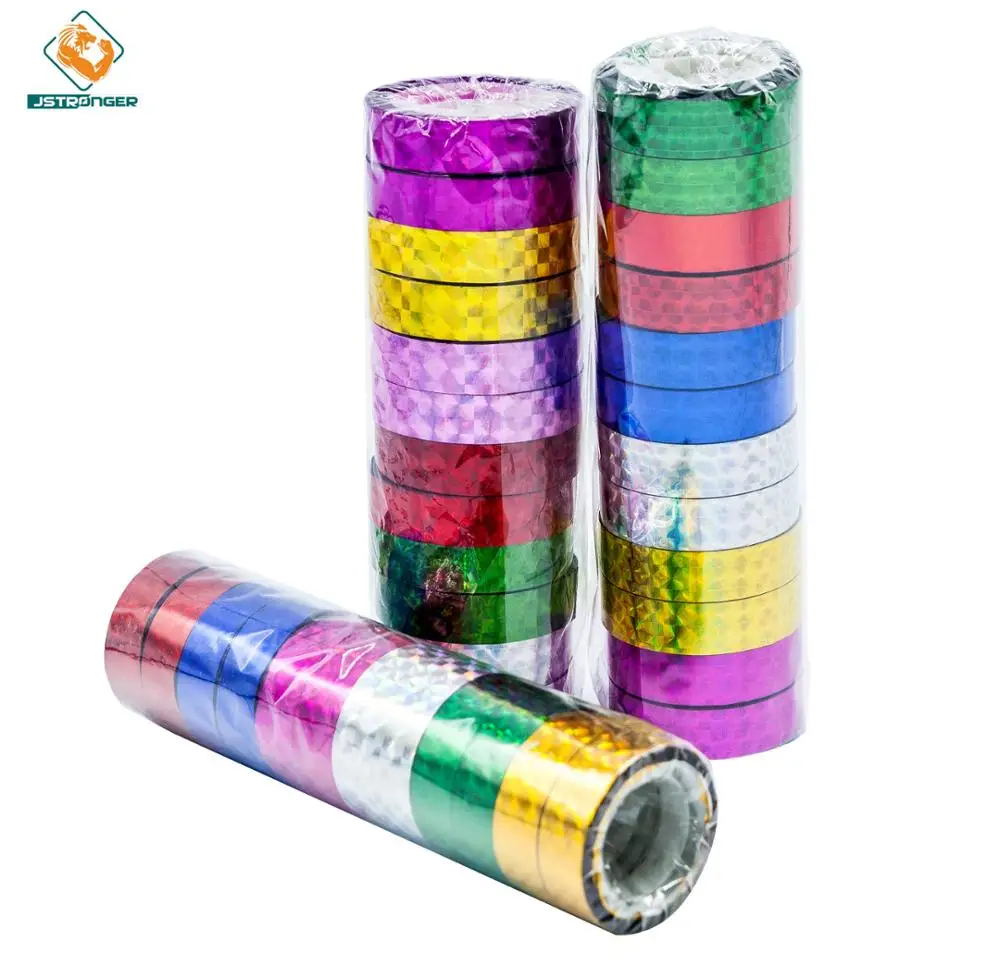 Washi Prism Tape  12 Pack (12mm) x5yard(4.5m) Holographic Colors Tape Rolls For Wall Decoration Arts Wrap Craft Kids Projects