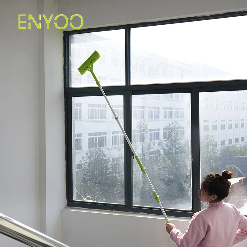High-rise Telescoping Window Washing Tool U Grip Window Cleaner With Microfiber Cloth and Adjustable Expansion Window Scrubber
