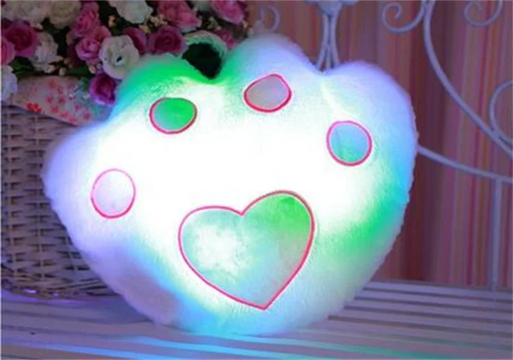 
Birthday Present Plush Toys LED Light Luminescence Colorful New Year Music Pillow 