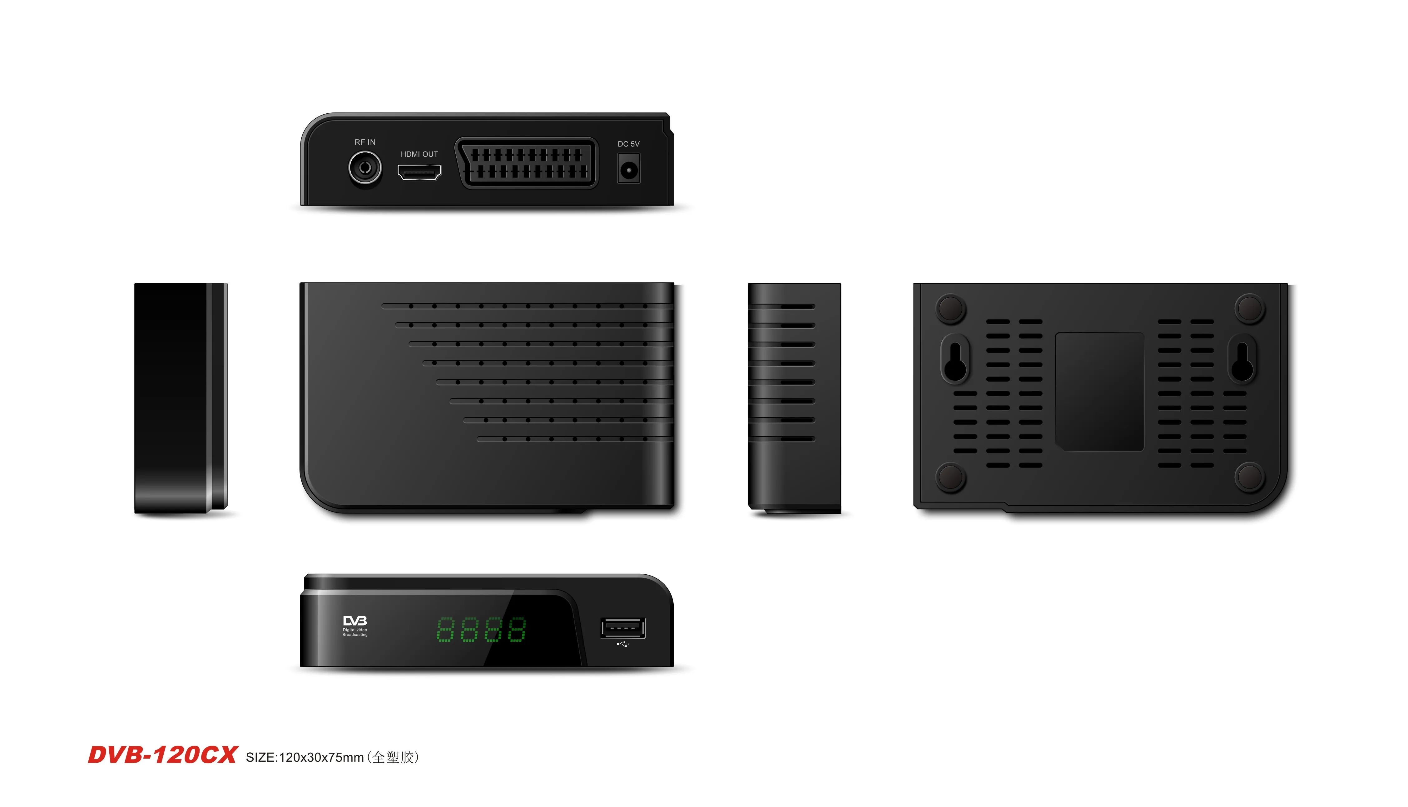 With Good Quality at Comepititiv Europe MINI GX6621 DVB-S2 Digital Satellite TV Receiver IPTV Powervu FTA satellite receiver