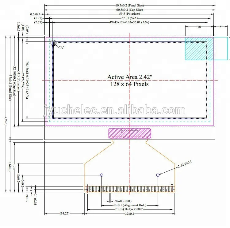 2.42-inch OLED display 128 64 LCD ardui display