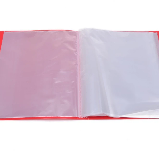 
A3 a4 size expanding hardcover plastic file folder with clear sleeves 