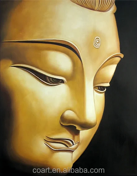 
Modern Home Goods Abstract Wall Art Oil Paintings of Buddha Faces on Canvas 