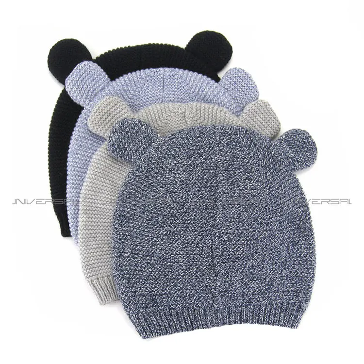 Baby Boys Girls Winter Beanie Hats Wool Knitted Cute Panda Beanie Hat