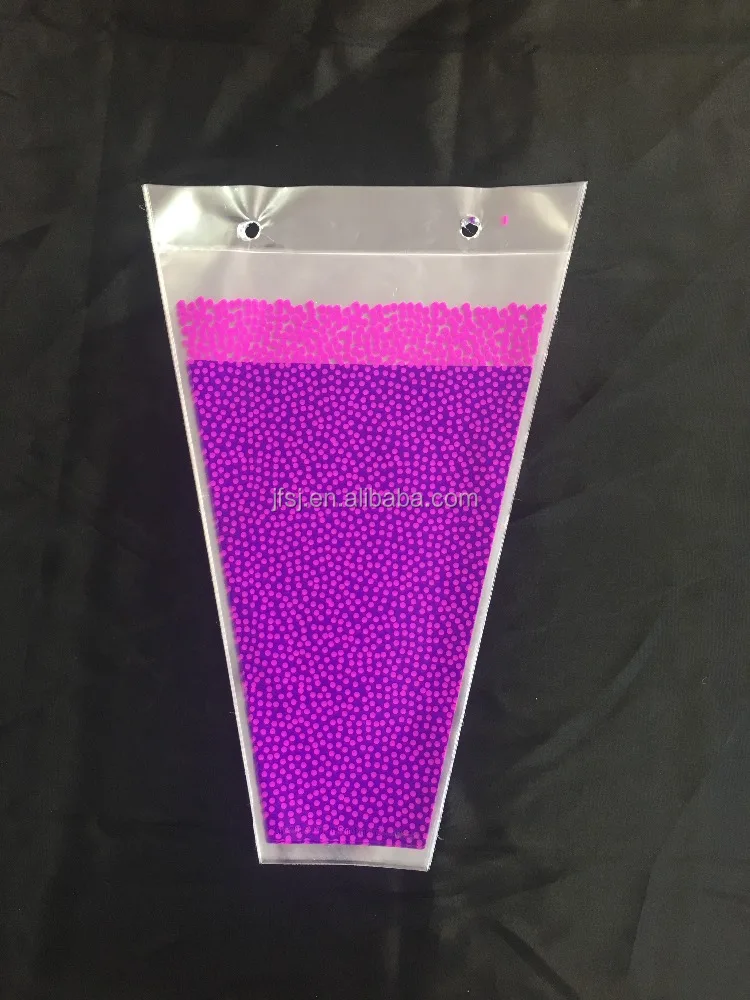 flower sleeves for pot plant packing custom print logo bag plastic sleeve